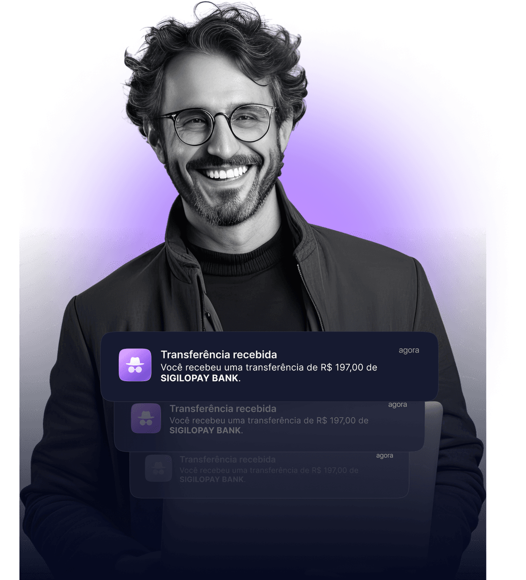 Person with transaction  notifications